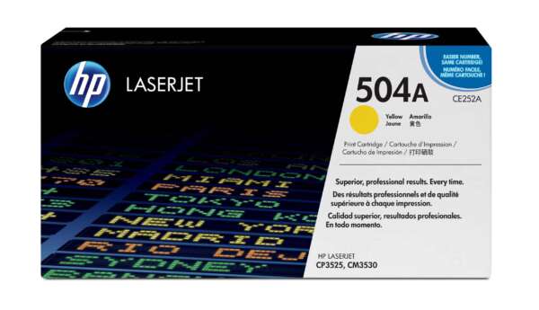 Hp Toner 504A Jaune – LaserJet d’origine (CE252A)