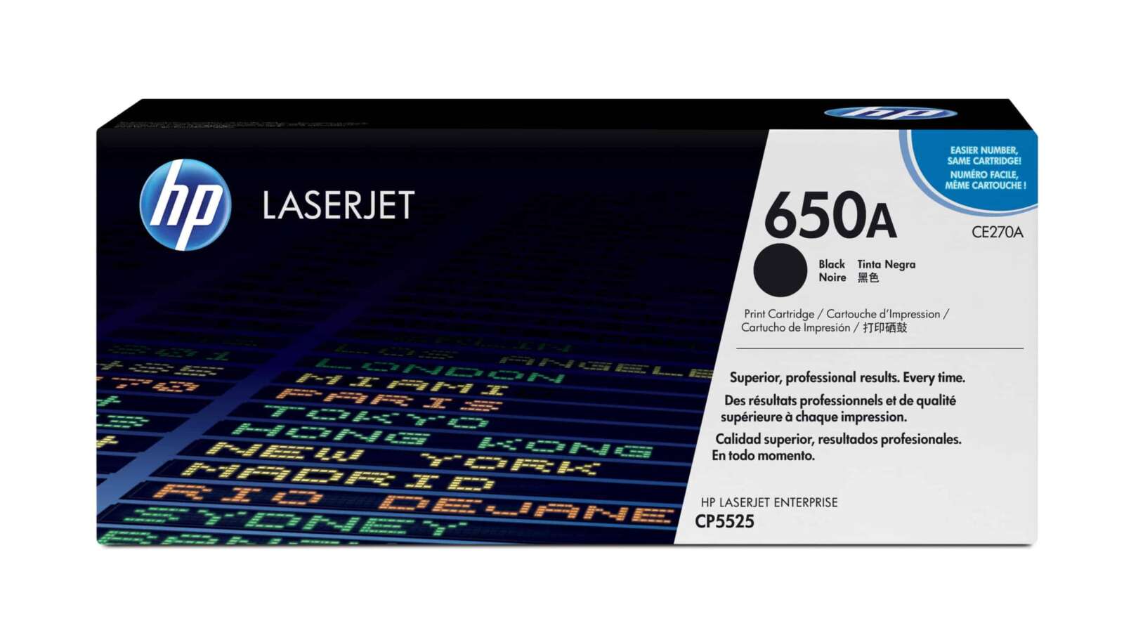 Hp Toner 650A Noir – LaserJet d’origine (CE270A)