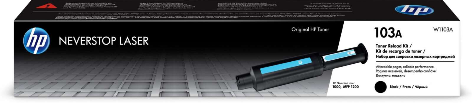 Hp Toner 103A Noir – LaserJet d’origine Neverstop (W1103A)