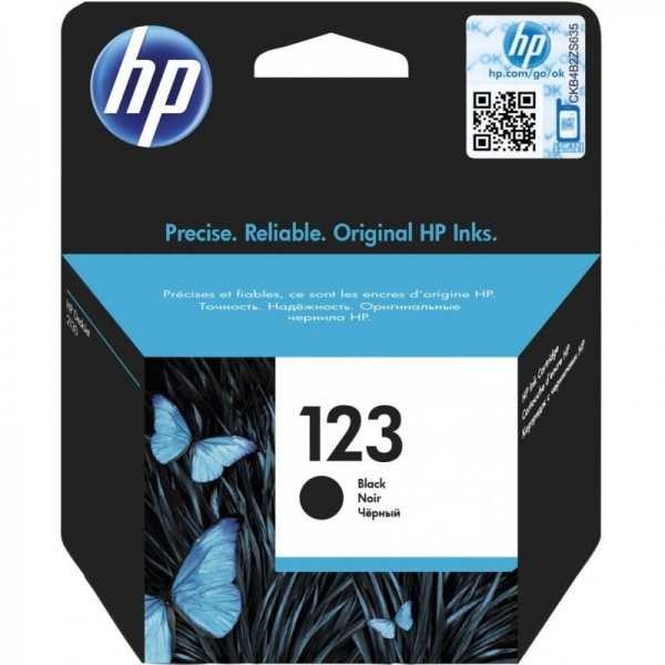 Hp Cartouche d'encre 123 Noir – d’encre d’origine (F6V17AE)