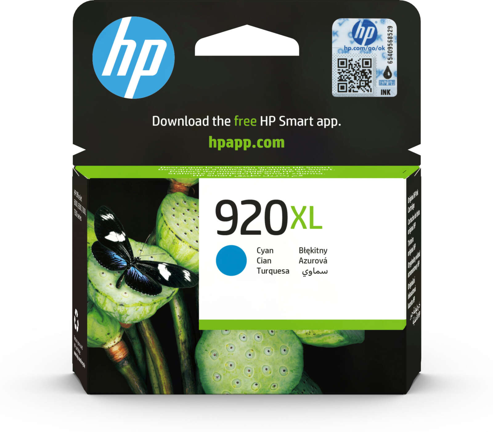 Hp Cartouche d'encre 920XL d’encre cyan grande capacité authentique (CD972AE)