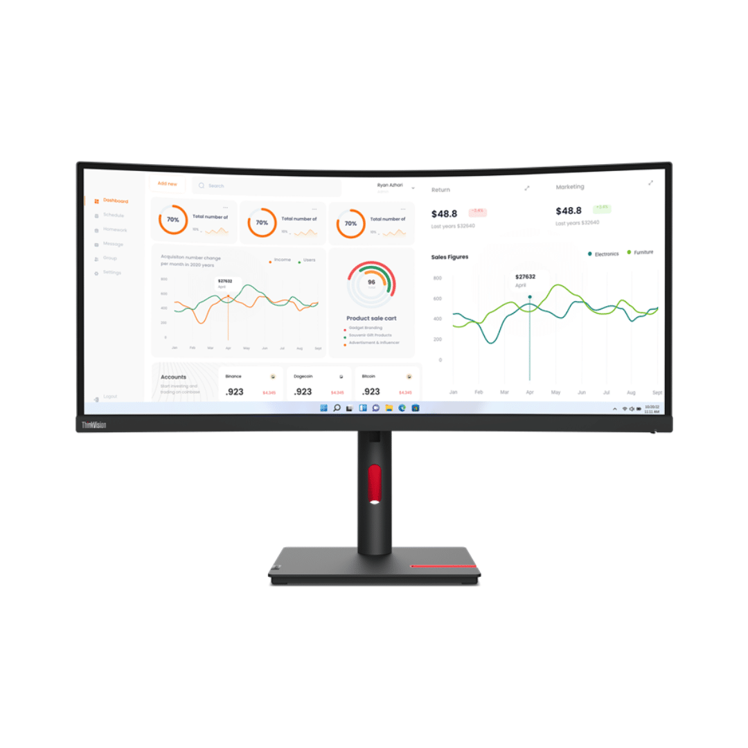 Lenovo ThinkVision T34W-30 34 ULTRAWIDE QHD Moniteur PC 60 Hz (63D4GAT1EU)