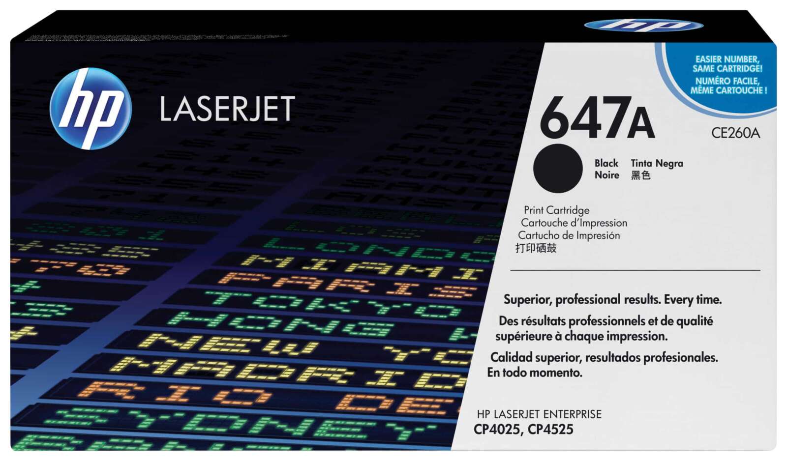 Hp Toner 647A LaserJet noir authentique (CE260A)