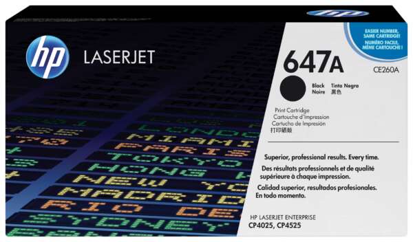 Hp Toner 647A LaserJet noir authentique (CE260A)