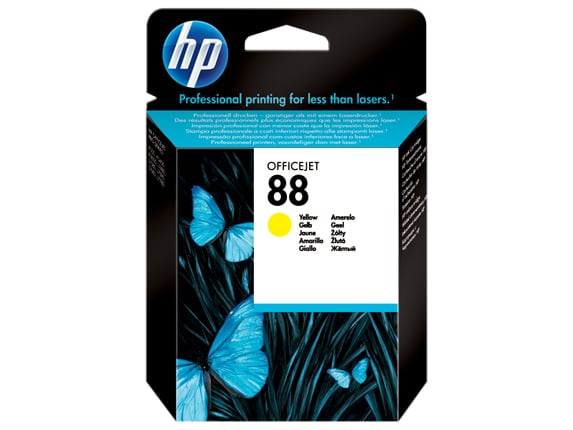 Hp Cartouche d'encre 88 d’encre jaune authentique (C9388AE)