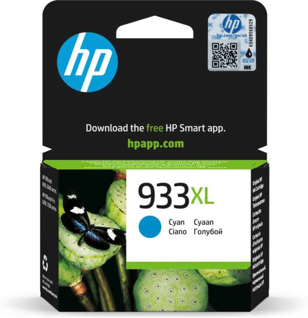 Hp Cartouche d'encre 933XL Cyan – d’encre grande capacité d’origine (CN054AE)