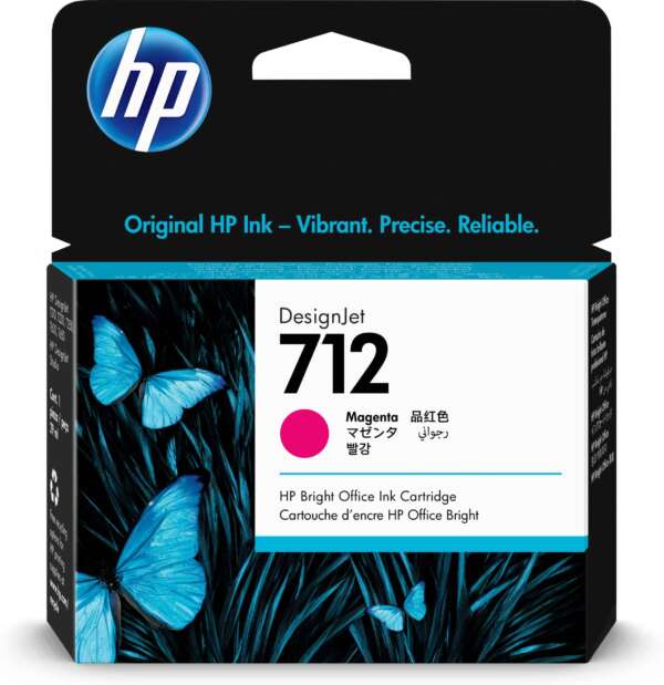 Hp Cartouche d'encre 712 Magenta – d’encre d’origine (3ED68A)