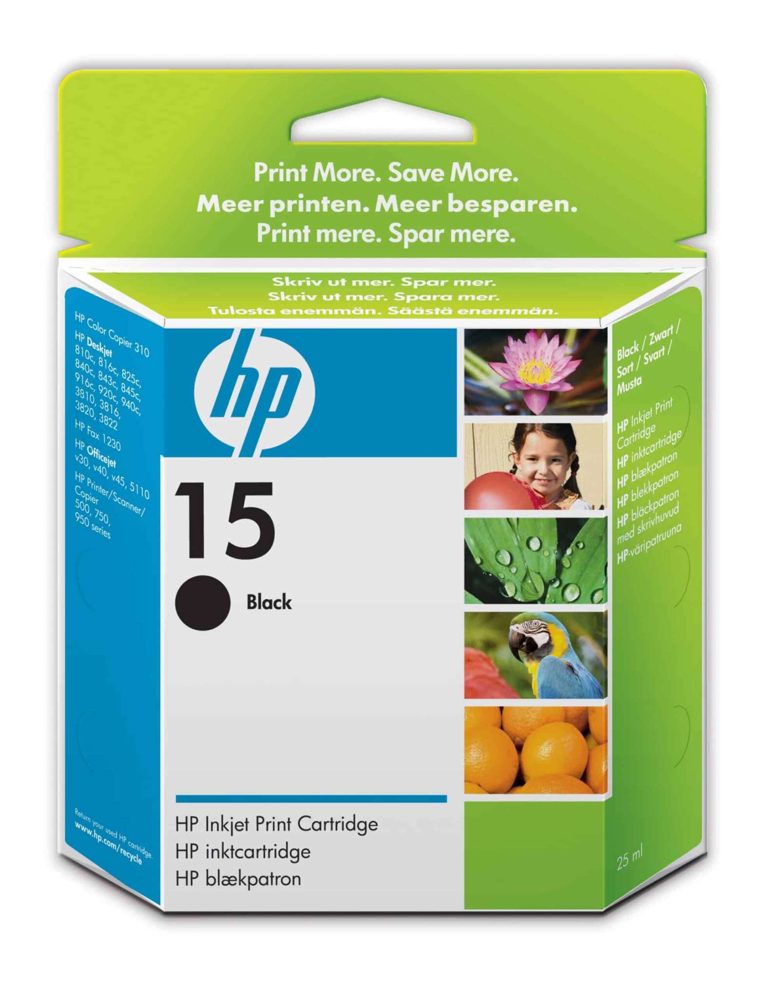 Hp Cartouche d'encre 15 d’encre noir authentique grande contenance (C6615DE)