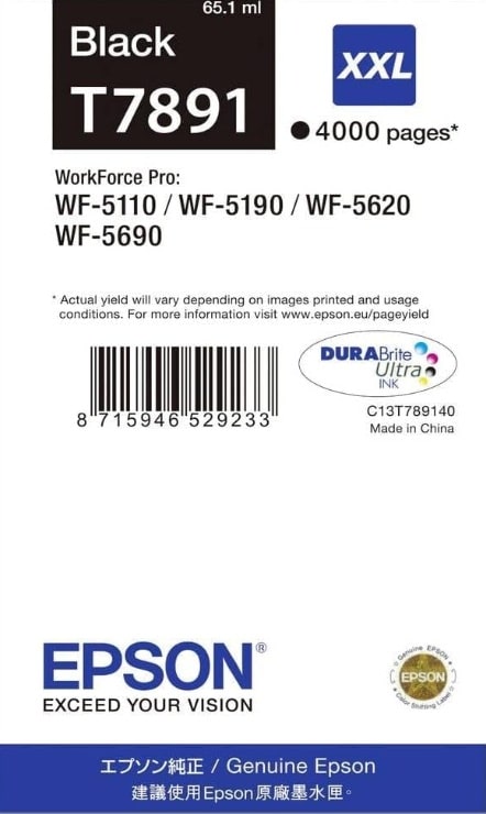 Epson Cartouche d'encre D’ENCRE ULTRA NOIR XXL (C13T789140)