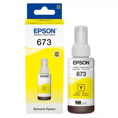 Epson Bouteille d'encre 673 Y Jaune – d’encre d’origine (C13T67344A)