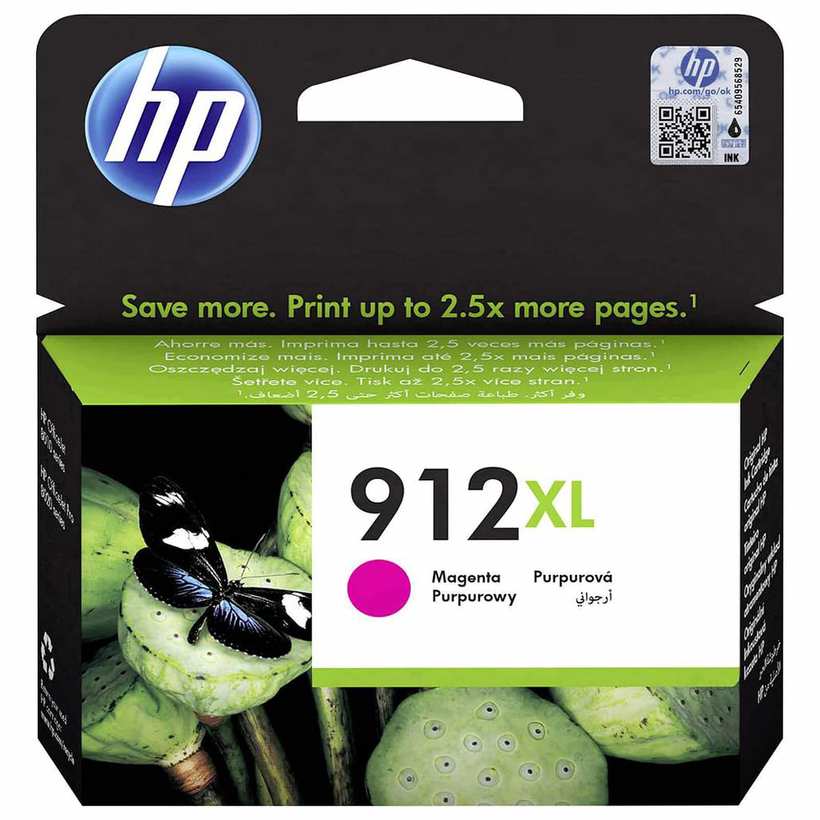Hp Cartouche d'encre 912XL Magenta – d’encre grande capacité d’origine (3YL82AE)