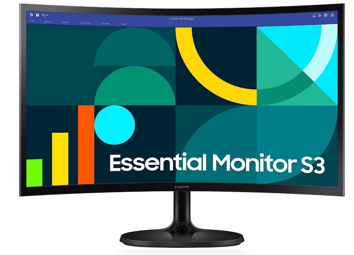 Samsung 24″ Full HD Essential S3 S36GD Moniteur PC 100 Hz (LS24D360GAUXEN)