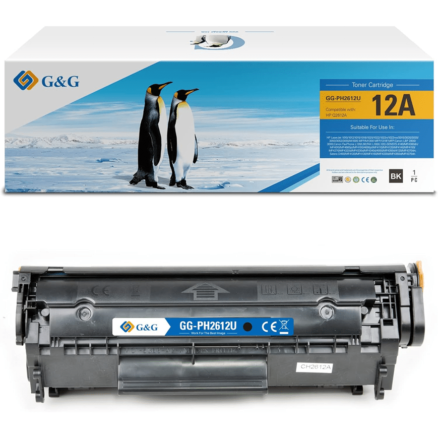 Hp Toner G&G Q2612A/CRG303/CRG104/CRG703/FX10/CRG304 B (Q2612A-G&G)