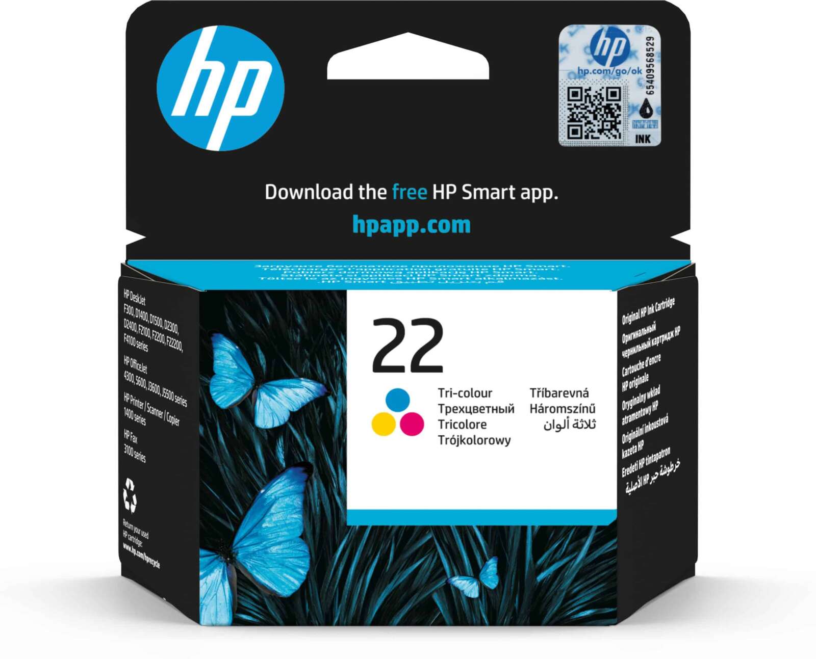 Hp Cartouche d'encre 22 trois couleurs – d’encre d’origine (C9352AE)