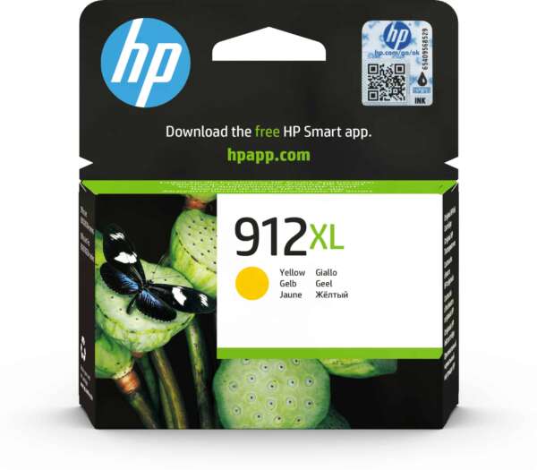 Hp Cartouche d'encre 912XL Jaune – d’encre grande capacité d’origine (3YL83AE)