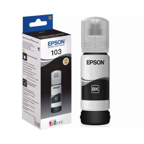Epson Bouteille d'encre 103 Noir – d’encre EcoTank d’origine (C13T00S14A)