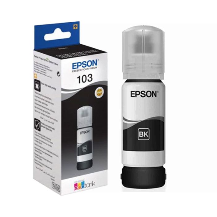 Epson Bouteille d'encre 103 Noir – d’encre EcoTank d’origine (C13T00S14A)
