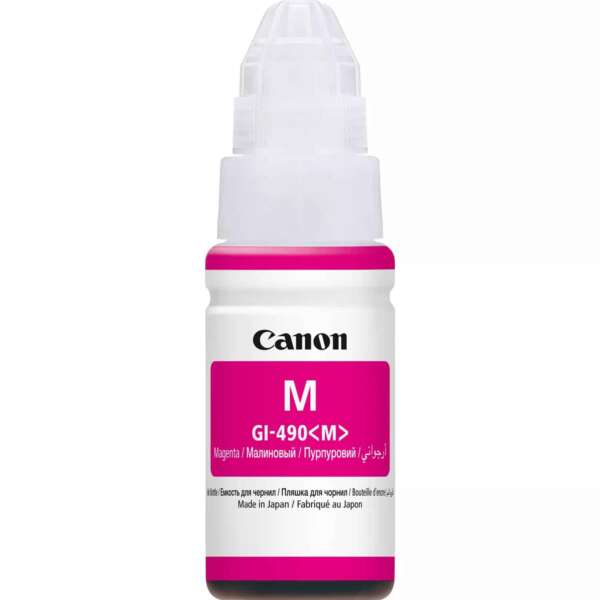 Canon Bouteille d'encre GI-490 M Magenta – d’encre d’origine (0665C001AB)