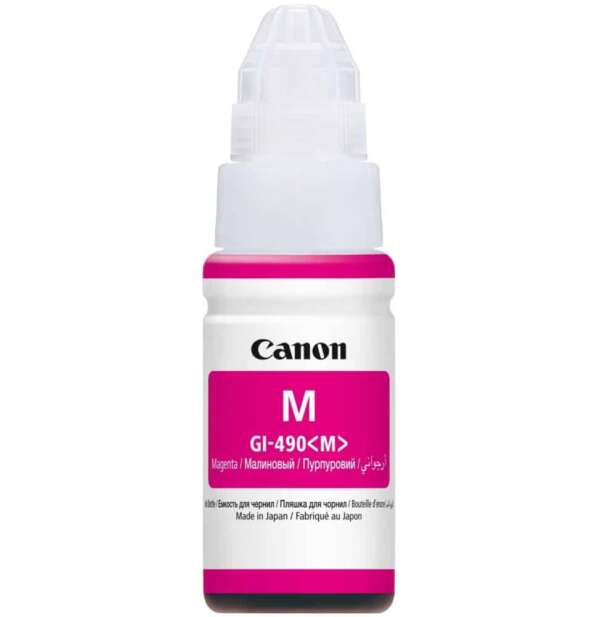 Canon Bouteille d'encre GI-490 M Magenta – d’encre d’origine (0665C001AA)
