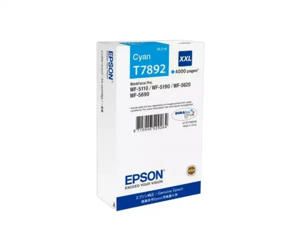 Epson Cartouche d'encre T7892 Cyan – d’encre XXL (C13T789240)