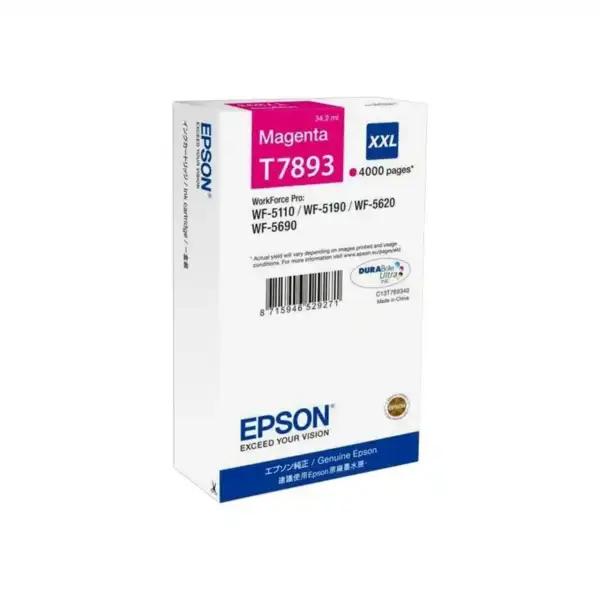 Epson Cartouche d'encre d’encre T7893 Magenta XXL – 4000 pages (C13T789340)