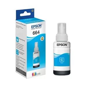 cyan.webp Epson Bouteille d'encre 664 C Cyan – d’encre d’origine (C13T66424A)