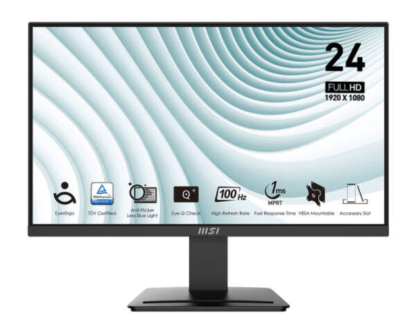 MSI 24″ Pro MP2412 – Full HD Moniteur PC 23.8" 100 Hz (MP2412)