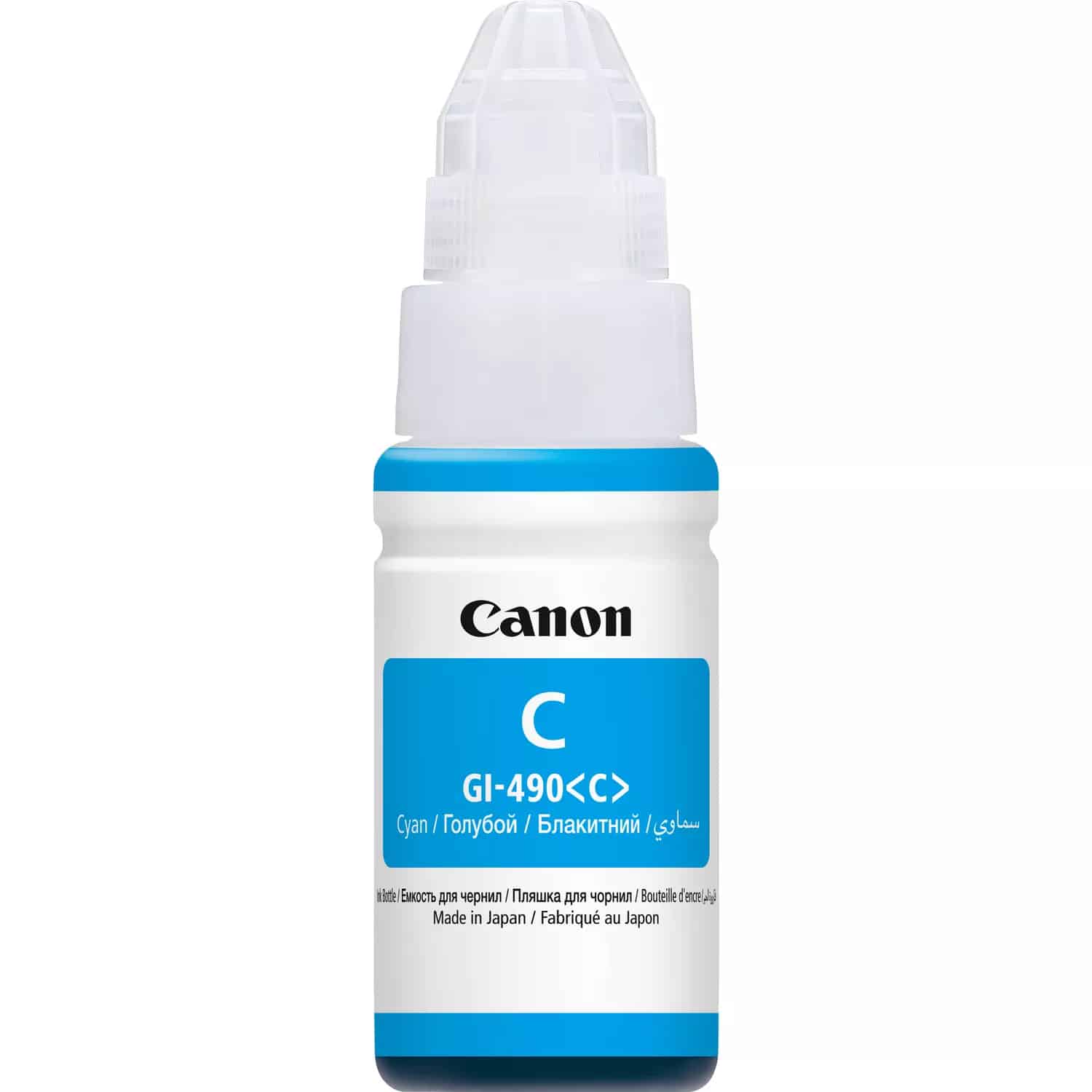 Canon Bouteille d'encre d’encre GI-490C – Cyan (0664C001AB)