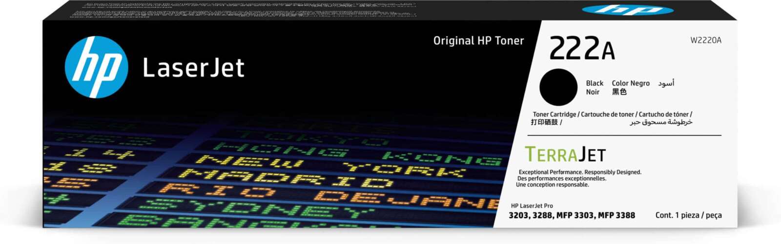 Hp Toner 222A Noir – LaserJet d’origine (W2220A)
