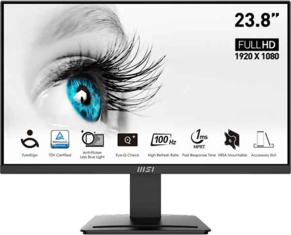MSI 23.8″ Full HD Pro MP2412 Moniteur PC 23.8" 100 Hz (MSI_ 9S6-3BA9CH-042)