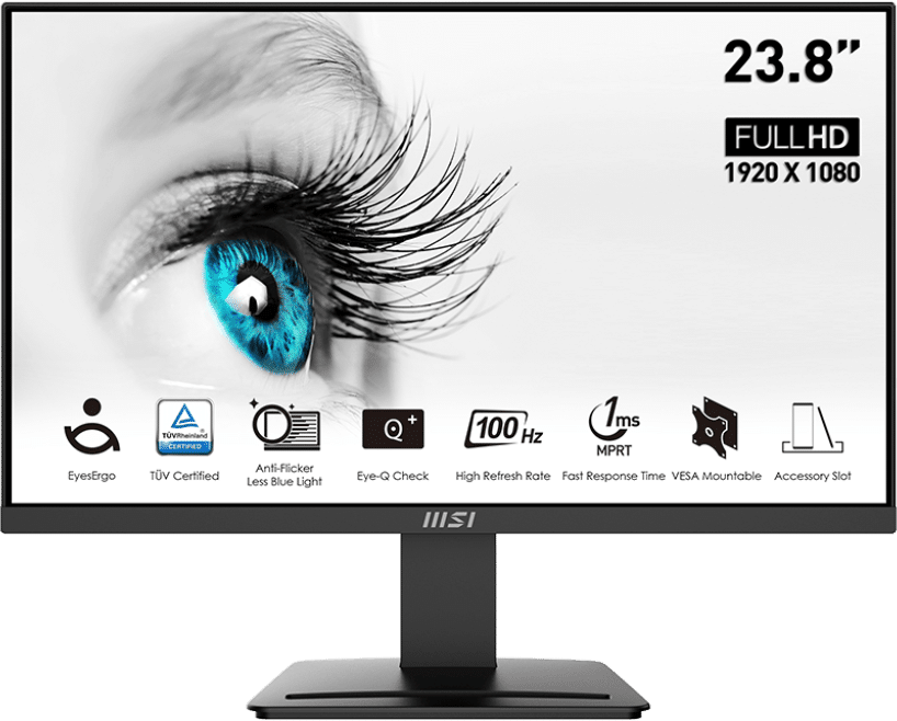 MSI 23.8″ Full HD Pro MP2412 Moniteur PC 23.8" 100 Hz (MSI_ 9S6-3BA9CH-042)
