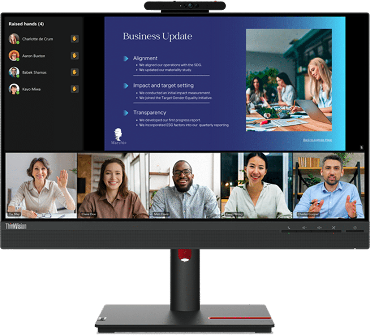 Lenovo Plat 24″ ThinkVision T24v-30 Moniteur PC 75 Hz (63D8MAT3EU)
