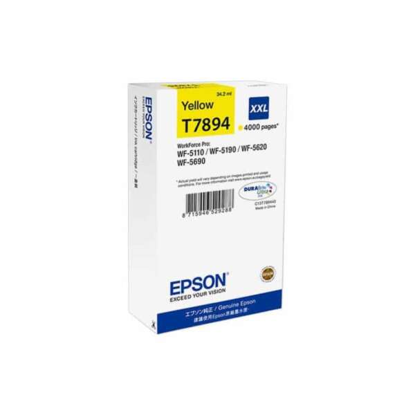 epson-encre-jaune-xxl-wf-5110d-c13t789440.jpg Epson Cartouche d'encre t7894 XXL Jaune – d’encre d’origine (C13T789440)