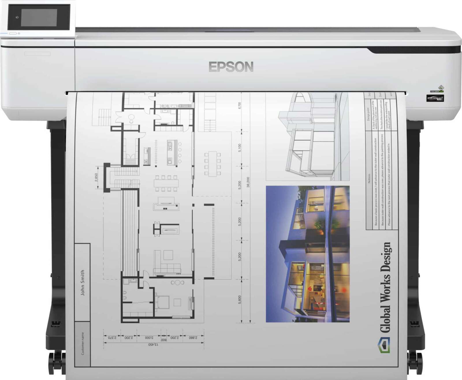 Epson Référence C11CF12301A0 SureColor SC-T5100 – Wireless Printer SureColor SC-T5100 – Wireless Printer Traceur A0 (SC-T5100)