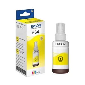 Epson Bouteille d'encre 664 Y Jaune – d’encre d’origine (C13T66444A)