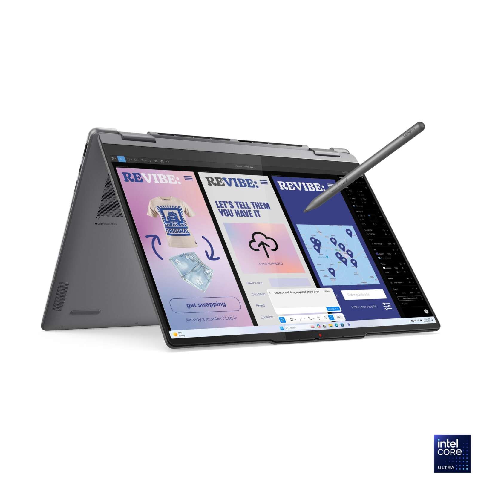 PC Portable LENOVO LENOVO LAPTOP Yoga 7 2-in-1 14ILL10 14'' Ultra 7-258V 32Go 1To SSD Wn11 H Gris 24M+Mouse+linear PEN (83JQ009MFG)