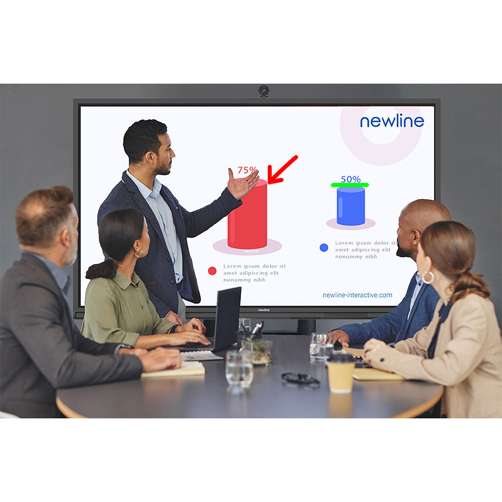 Écran interactif Newline Q+ Pro 65″ 4K — Google EDLA (TT-6523QCA+)